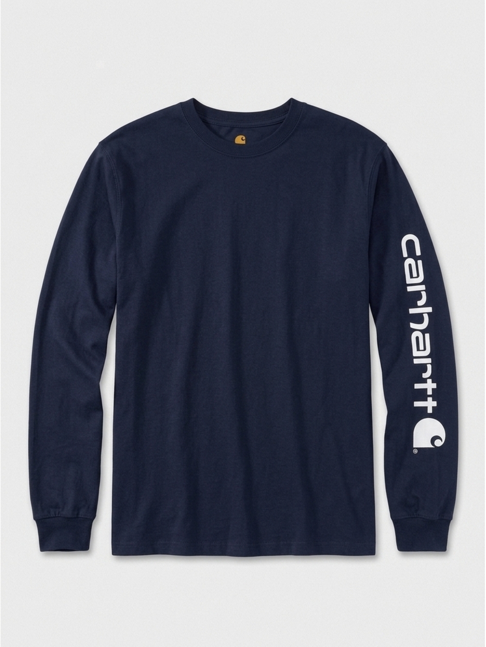 Carhartt Men's Long Sleeve Logo T-Shirt Navy Size M